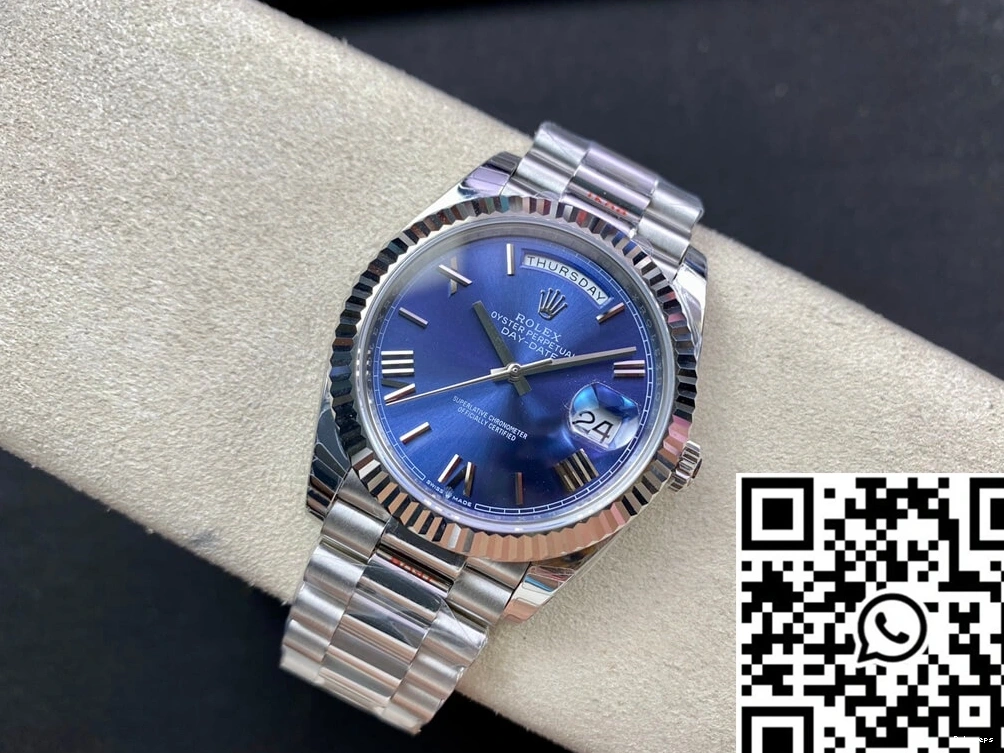 M228236-0007 Rolex Dial Factory EW Date Day Blue 0130